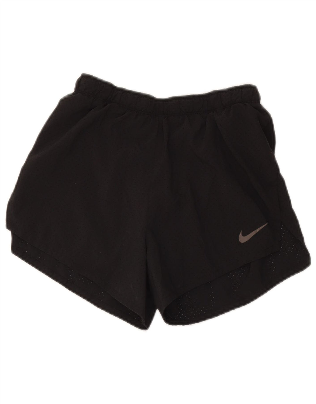 Nike Womens Dri Fit Sport Shorts UK 8 Small Black Polyester