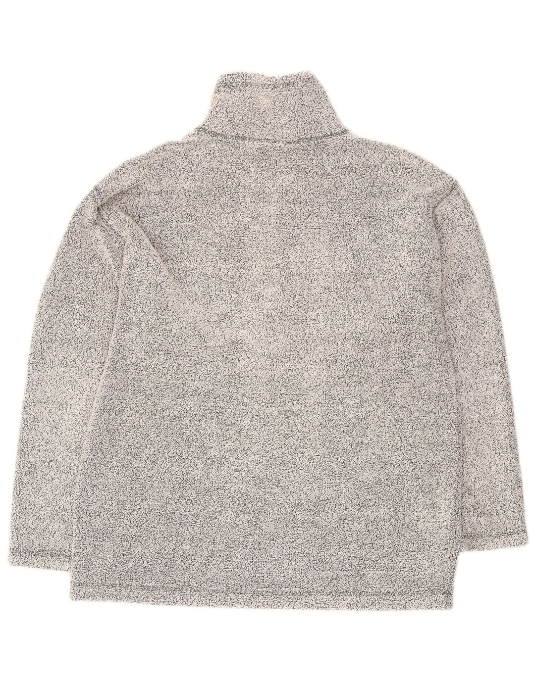 Reebok Mens Zip Neck Top Long Sleeve Medium Grey Flecked