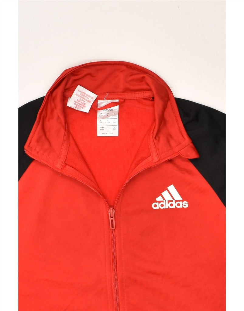 ADIDAS Boys Tracksuit Top Jacket 11-12 Years Black Colourblock Polyester | Vintage Adidas | Thrift | Second-Hand Adidas | Used Clothing | Messina Hembry 