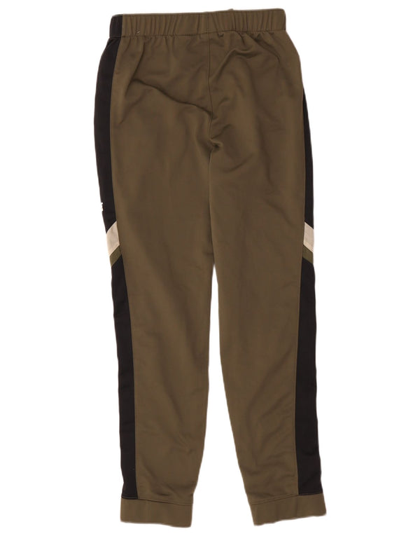 Nike Girls Tracksuit Trousers Joggers 12-13 Years Large Khaki Colourblock
