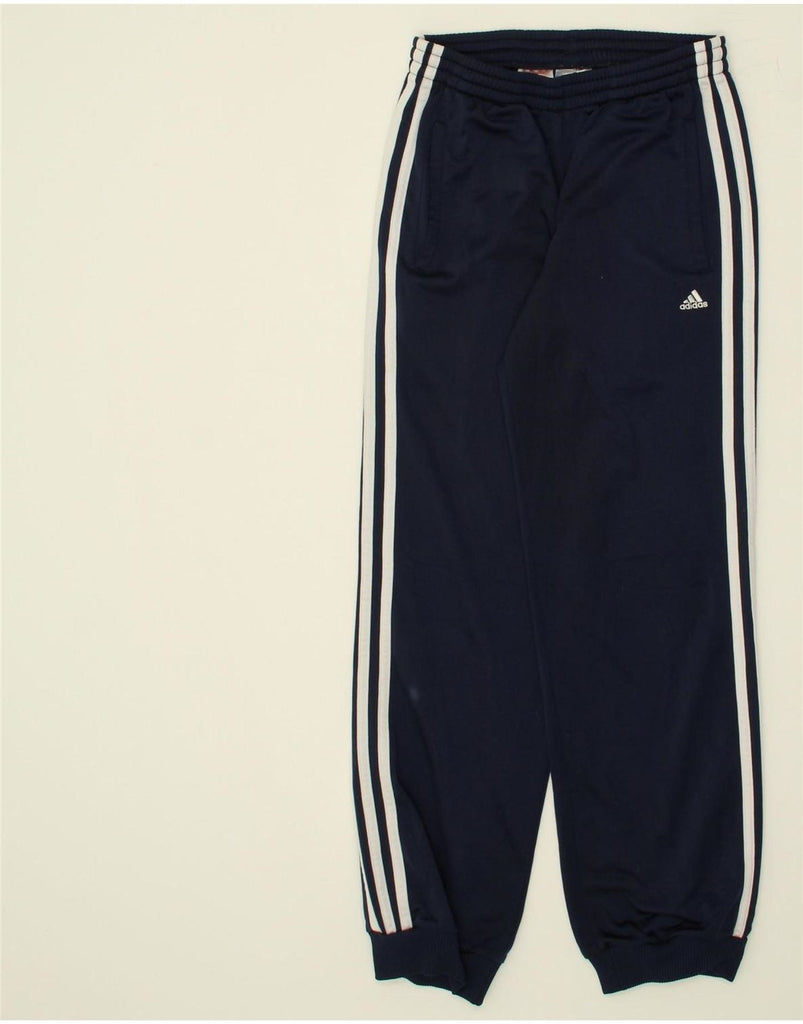 ADIDAS Boys Tracksuit Trousers Joggers 11-12 Years Navy Blue Polyester | Vintage Adidas | Thrift | Second-Hand Adidas | Used Clothing | Messina Hembry 