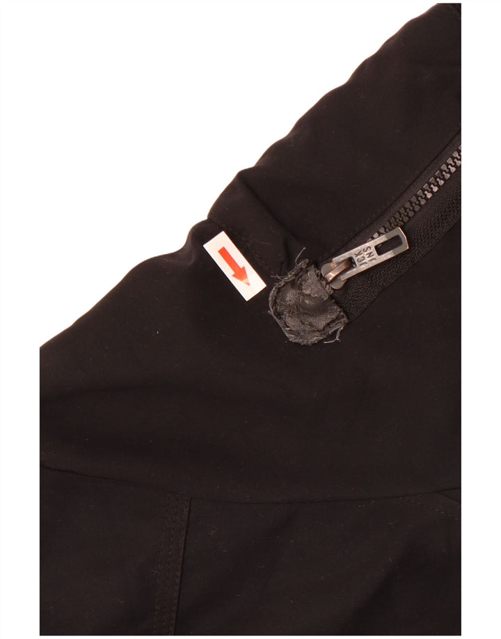 Jack & Jones Mens Hooded Bomber Jacket UK 36 Small Black