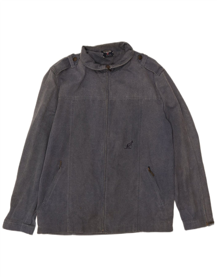 AUSTRALIAN L'ALPINA Mens Military Jacket IT 50 Large Navy Blue Cotton