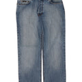 Calvin Klein Mens Distressed Straight Jeans W33 L27 Blue Cotton