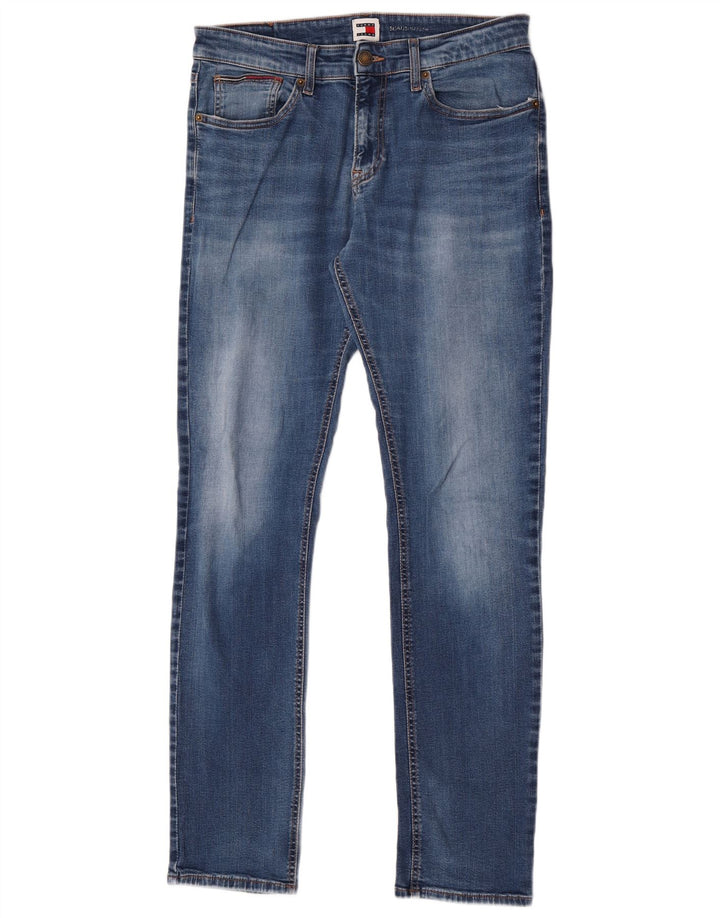 Tommy Hilfiger Mens Slim Jeans W32 L32 Blue Cotton