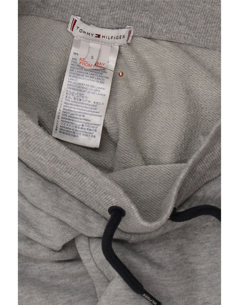 TOMMY HILFIGER Womens Graphic Tracksuit Trousers Joggers UK 10 Small Grey Vintage Tommy Hilfiger and Second-Hand Tommy Hilfiger from Messina Hembry 