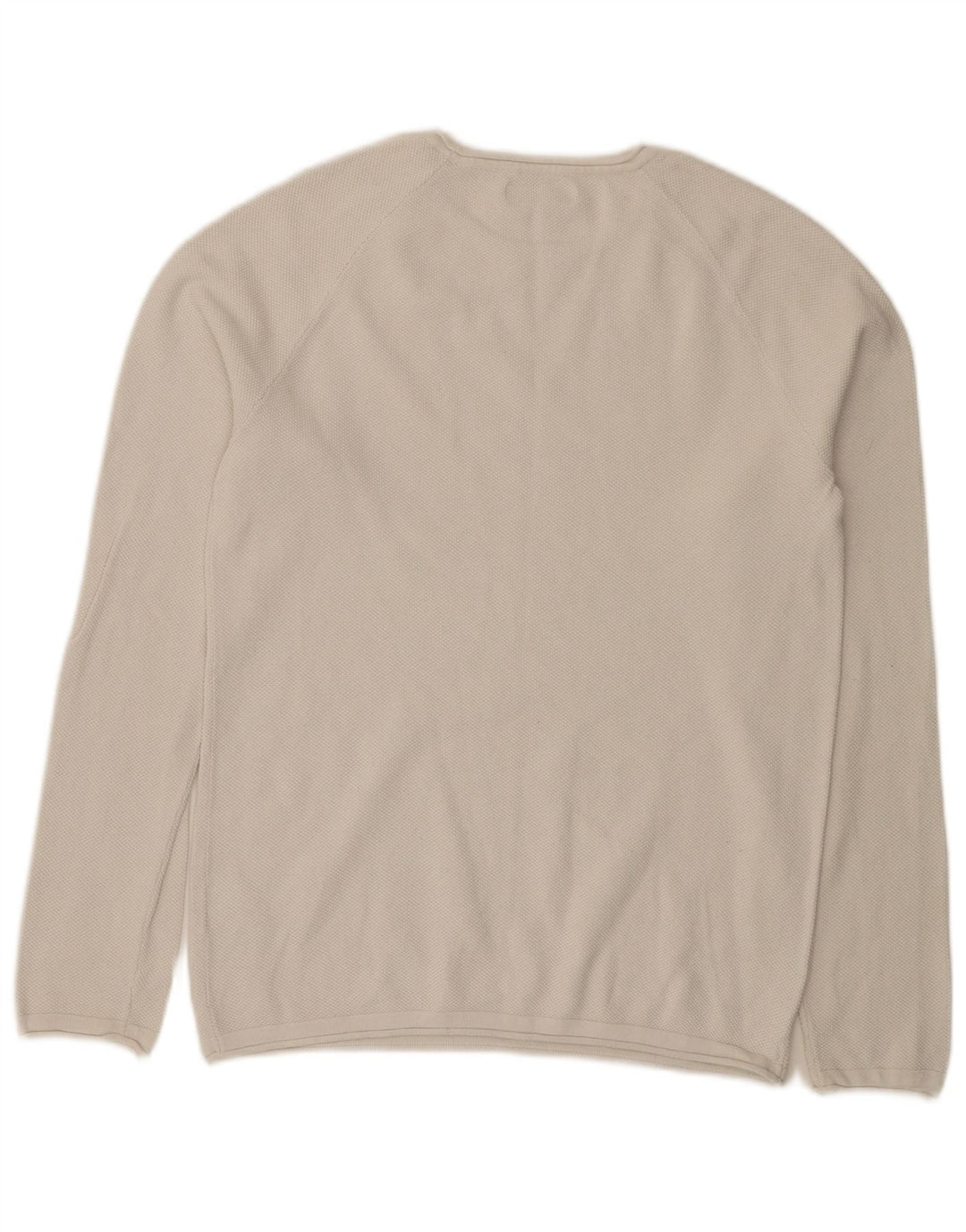 Jack & Jones Mens Boat Neck Jumper Sweater Medium White Cotton