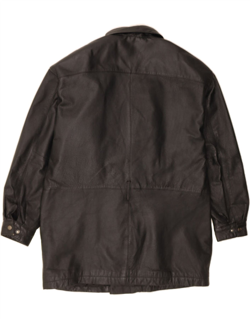 TORRIANI Mens Leather Jacket UK 40 Large Black Vintage Torriani and Second-Hand Torriani from Messina Hembry 