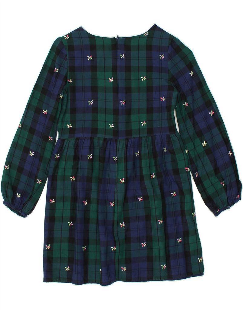 GAP Girls Long Sleeve A-Line Dress 11-12 Years Medium Green Check Cotton | Vintage Gap | Thrift | Second-Hand Gap | Used Clothing | Messina Hembry 