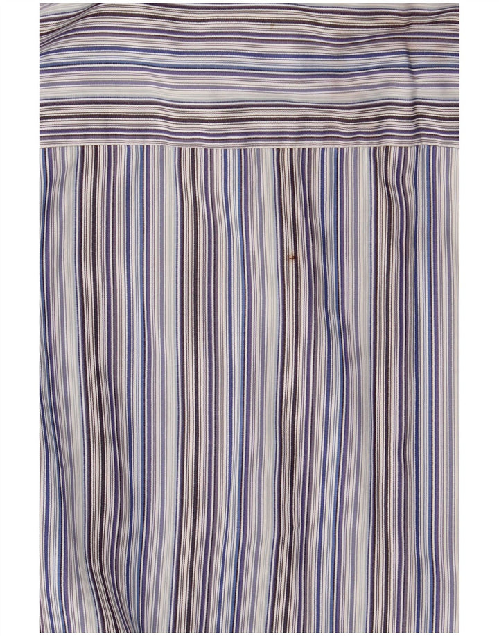 Hugo Boss Mens Shirt Size 42 16 1/2 Large Blue Striped