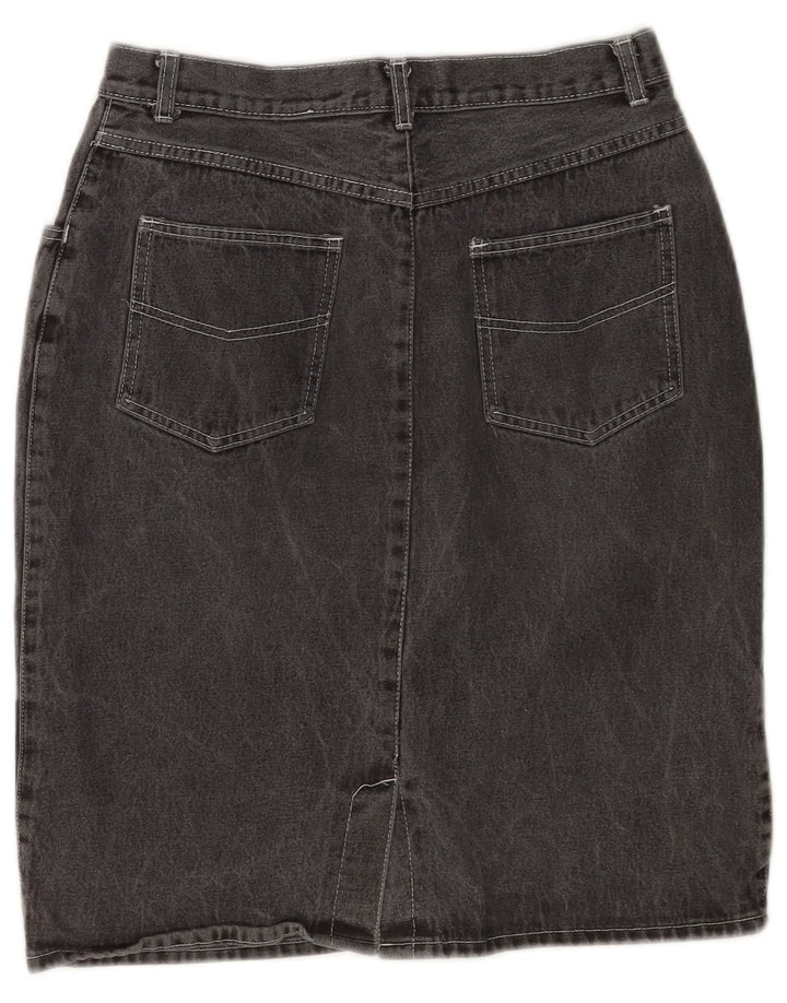Vintage Womens Denim Skirt IT 42 Medium W28  Grey Cotton