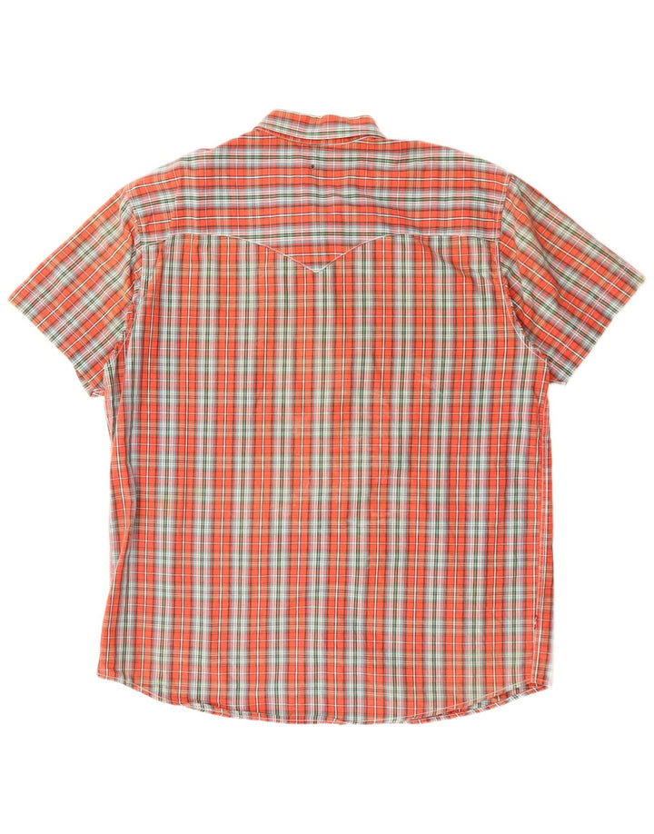 LEVI'S Mens Classic Fit Short Sleeve Shirt 2XL Red Check