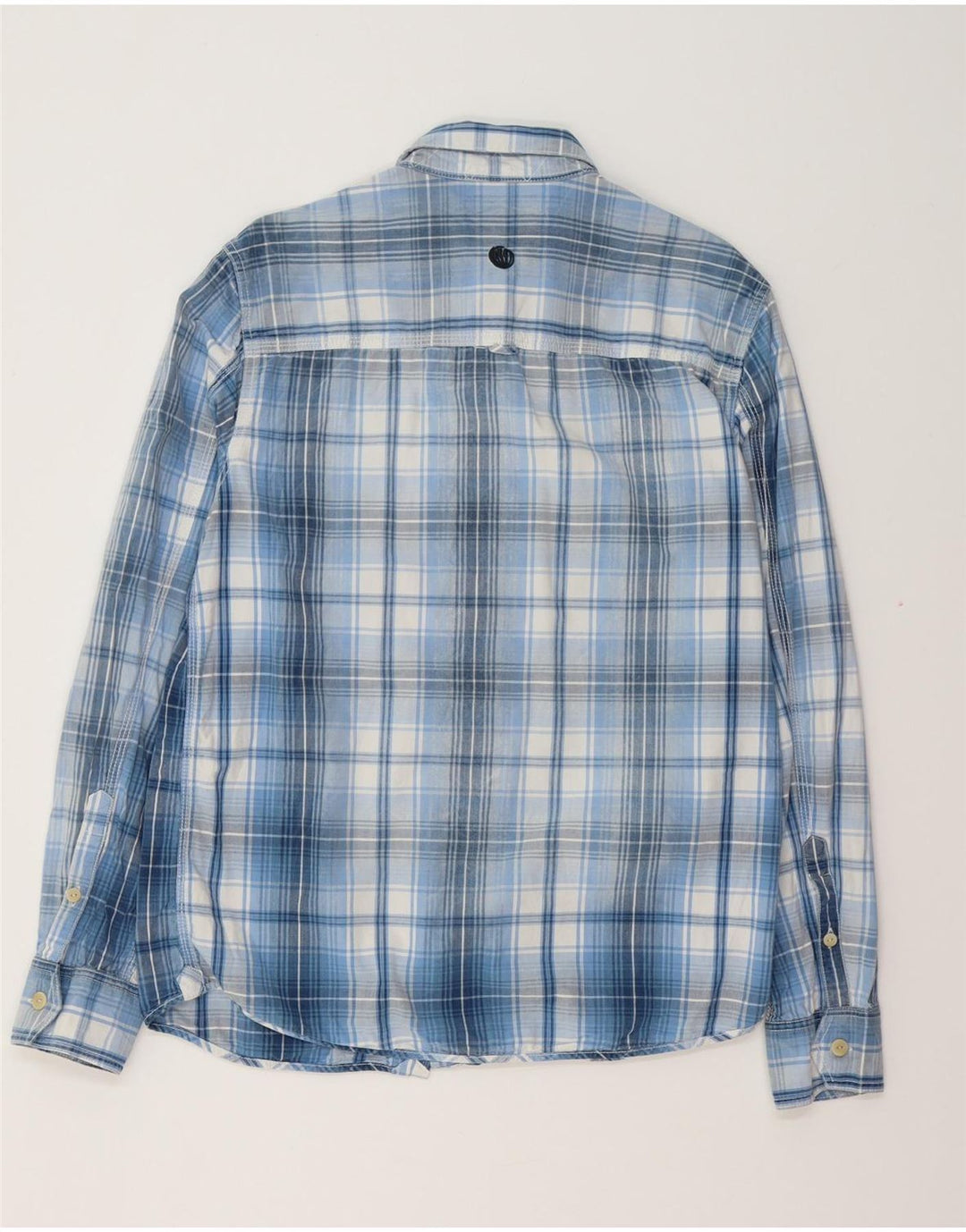 FAT FACE Mens Shirt Medium Blue Check Cotton