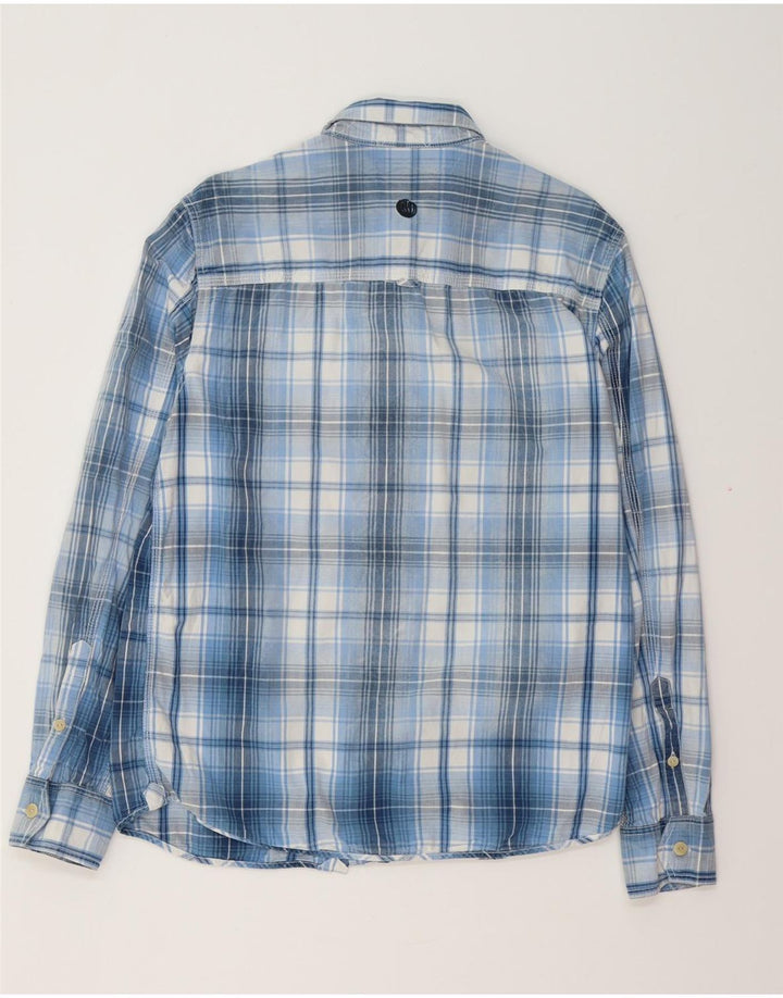FAT FACE Mens Shirt Medium Blue Check Cotton