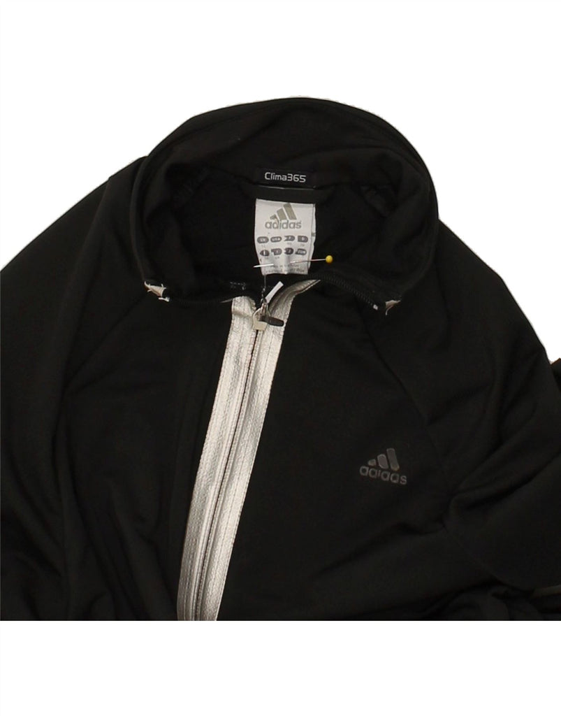 ADIDAS Womens Clima 365 Tracksuit Top Jacket UK 12 Medium  Black Polyester | Vintage Adidas | Thrift | Second-Hand Adidas | Used Clothing | Messina Hembry 