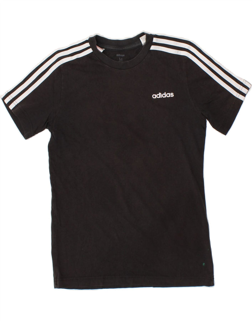 ADIDAS Boys T-Shirt Top 11-12 Years Medium Black Cotton Vintage Adidas and Second-Hand Adidas from Messina Hembry 