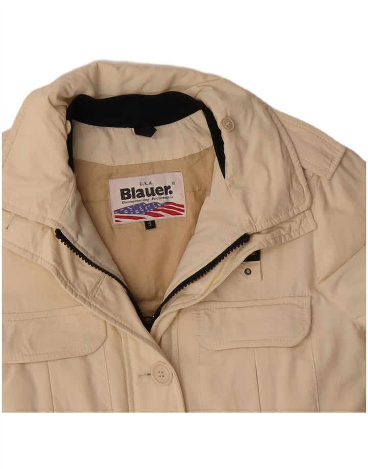 Blauer Womens Oversized Military Jacket UK 10 Small Beige