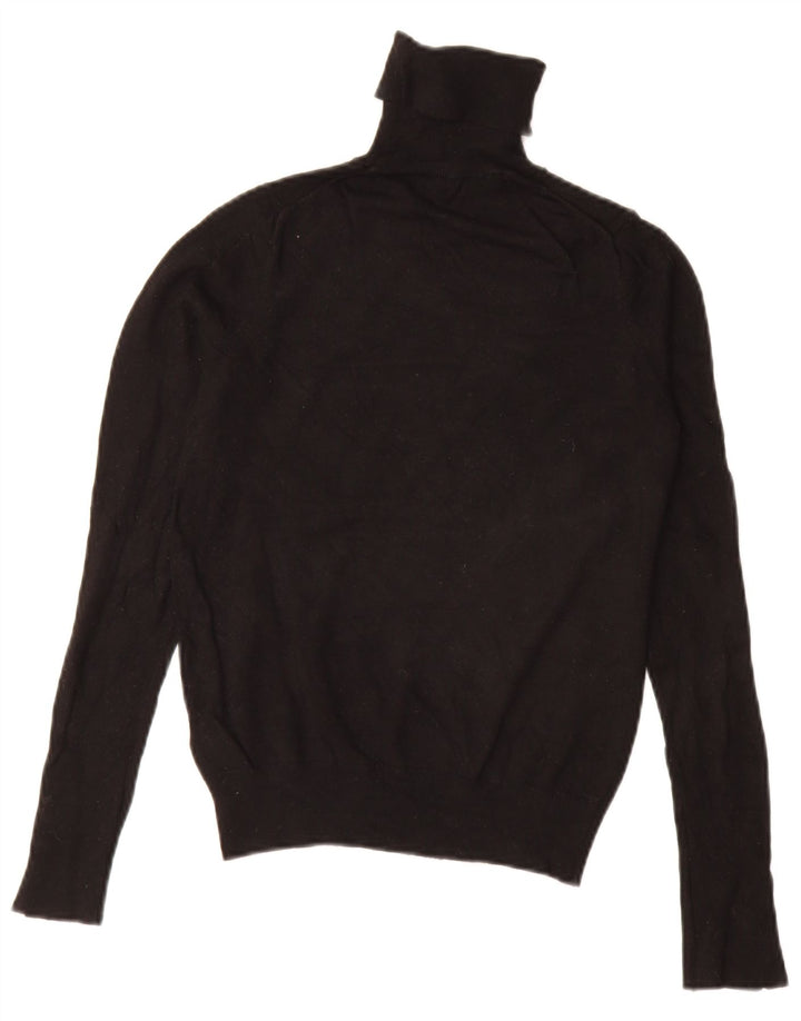 Zara Womens Roll Neck Jumper Sweater UK 10 Small Black