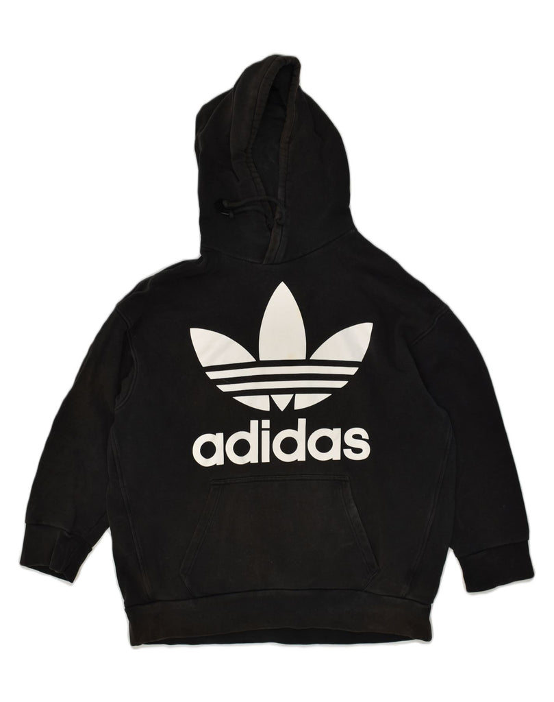 ADIDAS Mens Graphic Hoodie Jumper Medium Black Cotton | Vintage Adidas | Thrift | Second-Hand Adidas | Used Clothing | Messina Hembry 