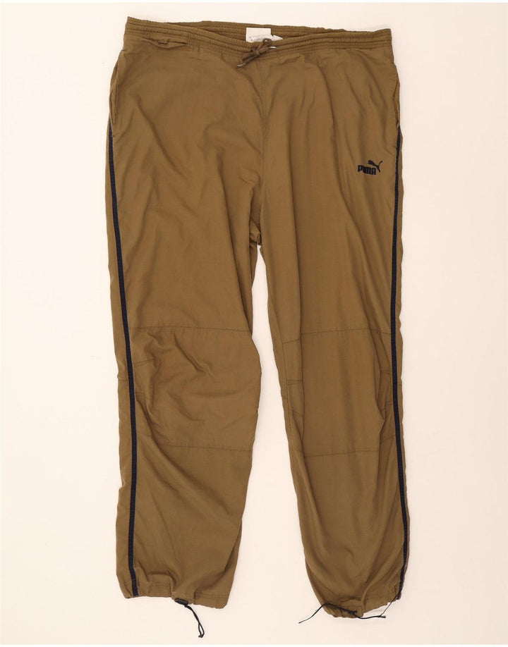 PUMA Mens Tracksuit Trousers 2XL  Khaki Cotton Vintage Puma and Second-Hand Puma from Messina Hembry 