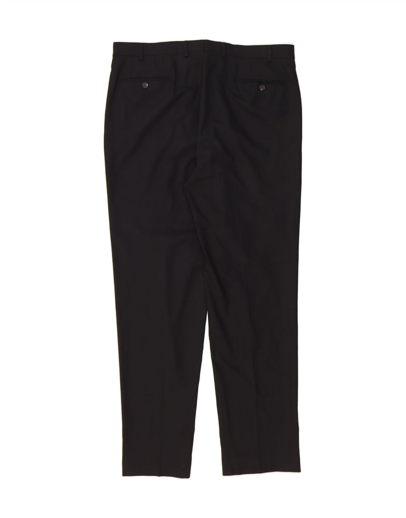 CHAPS Mens Straight Suit Trousers W38 L34 Black Wool Vintage Chaps and Second-Hand Chaps from Messina Hembry 