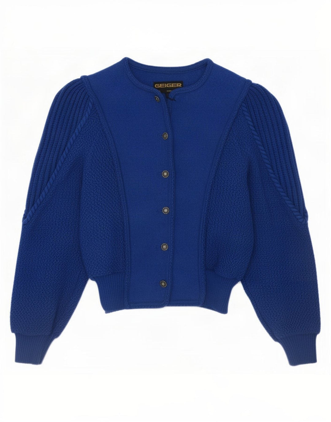 Geiger Womens Cardigan Sweater EU 36 Small Blue New Wool