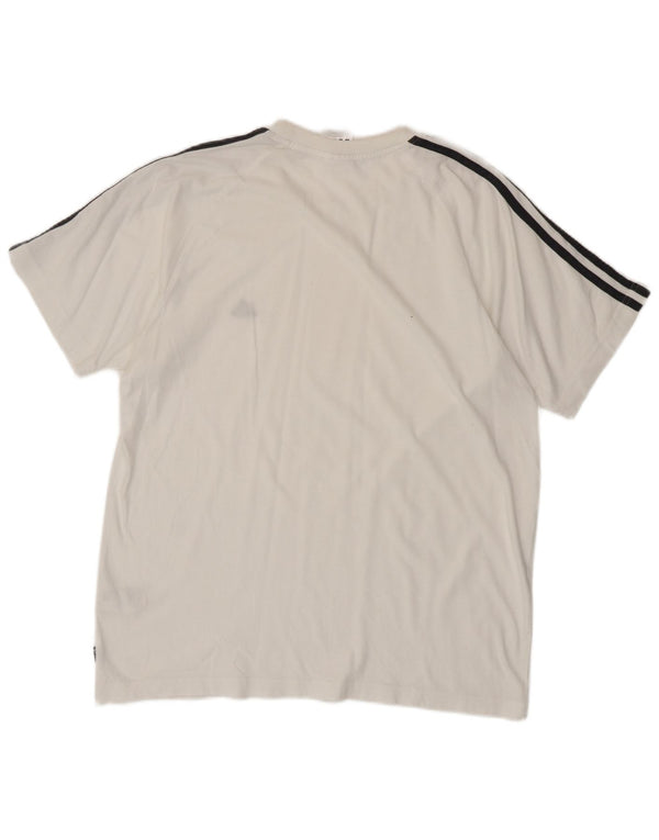 Adidas Mens T-Shirt Top Large White Cotton
