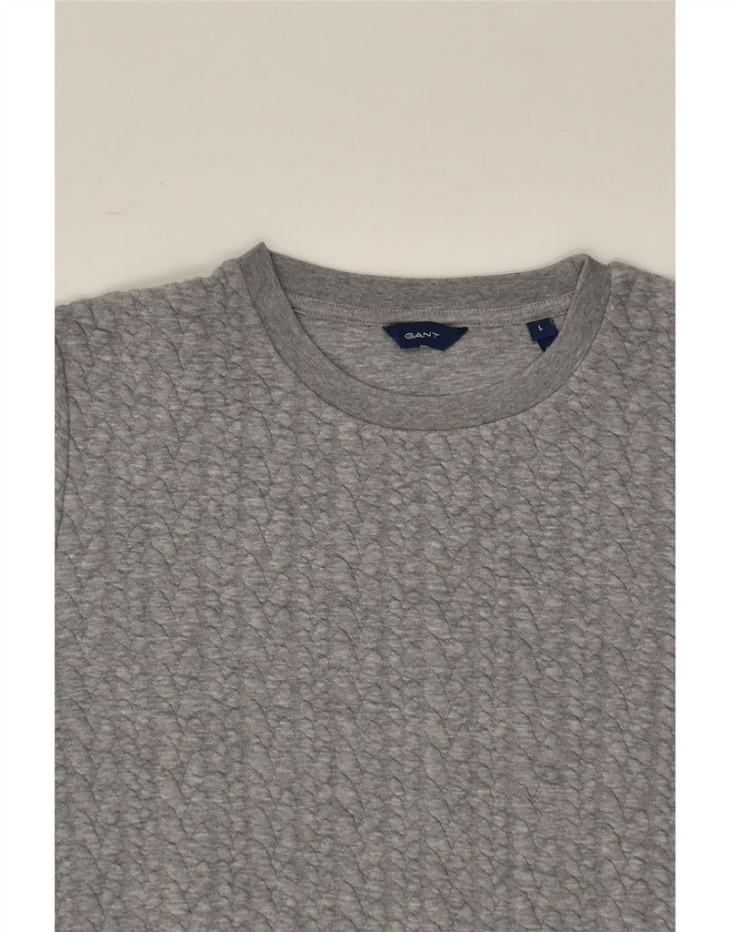 GANT Womens Sweatshirt Jumper UK 16 Large Grey Cotton | Vintage Gant | Thrift | Second-Hand Gant | Used Clothing | Messina Hembry 