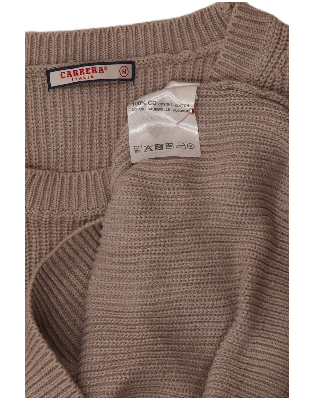 CARRERA Mens Crew Neck Jumper Sweater Medium Grey Cotton