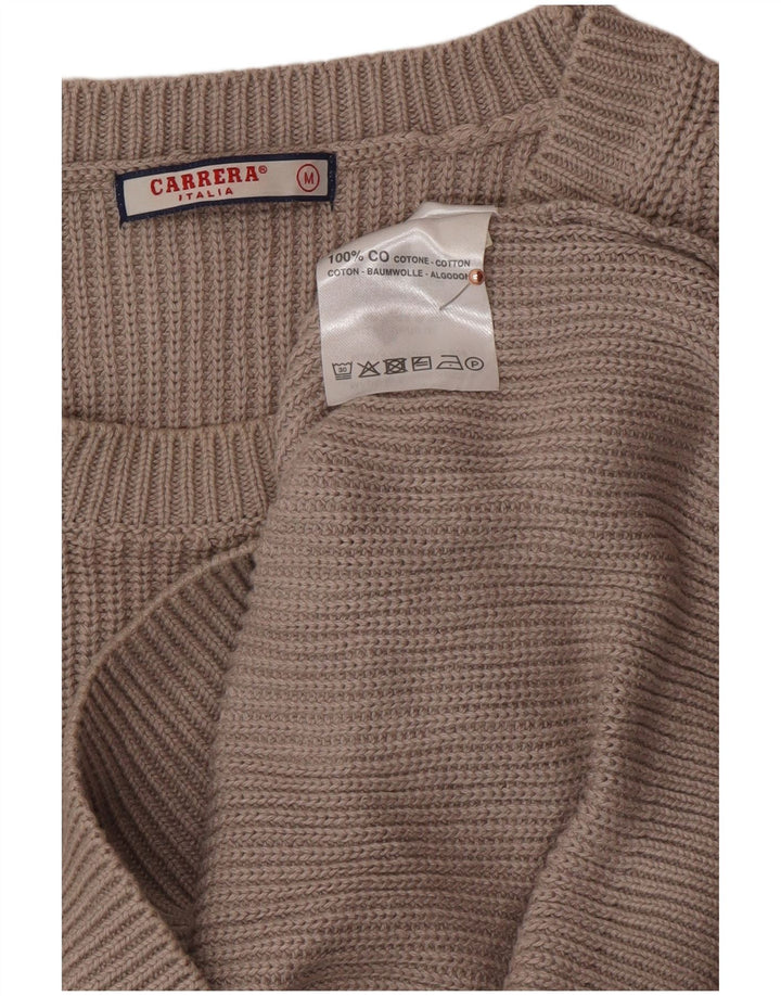 CARRERA Mens Crew Neck Jumper Sweater Medium Grey Cotton