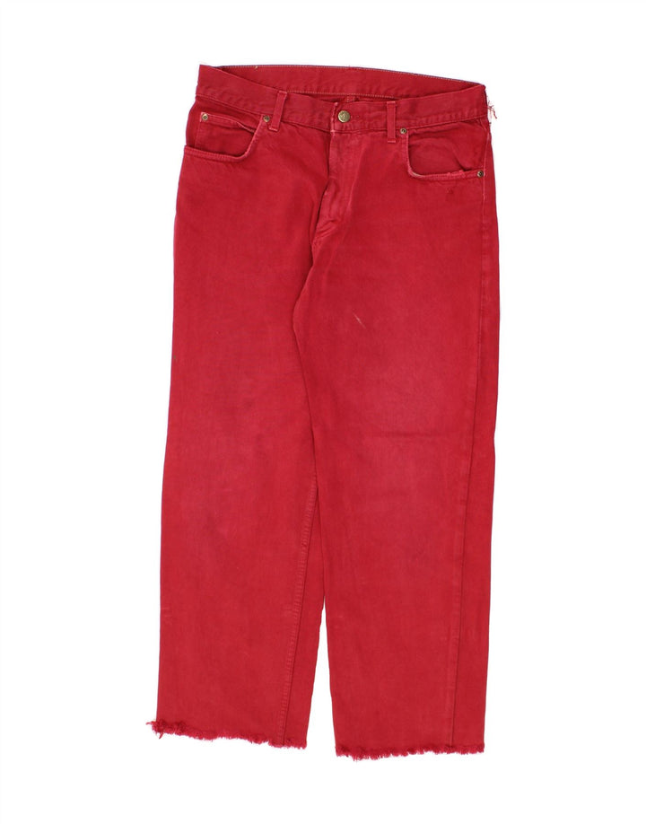 LEE Mens Straight Jeans W32 L28 Red Cotton Vintage Lee and Second-Hand Lee from Messina Hembry 