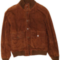 Conbipel Mens Suede Bomber Jacket IT 48 Medium Brown Leather