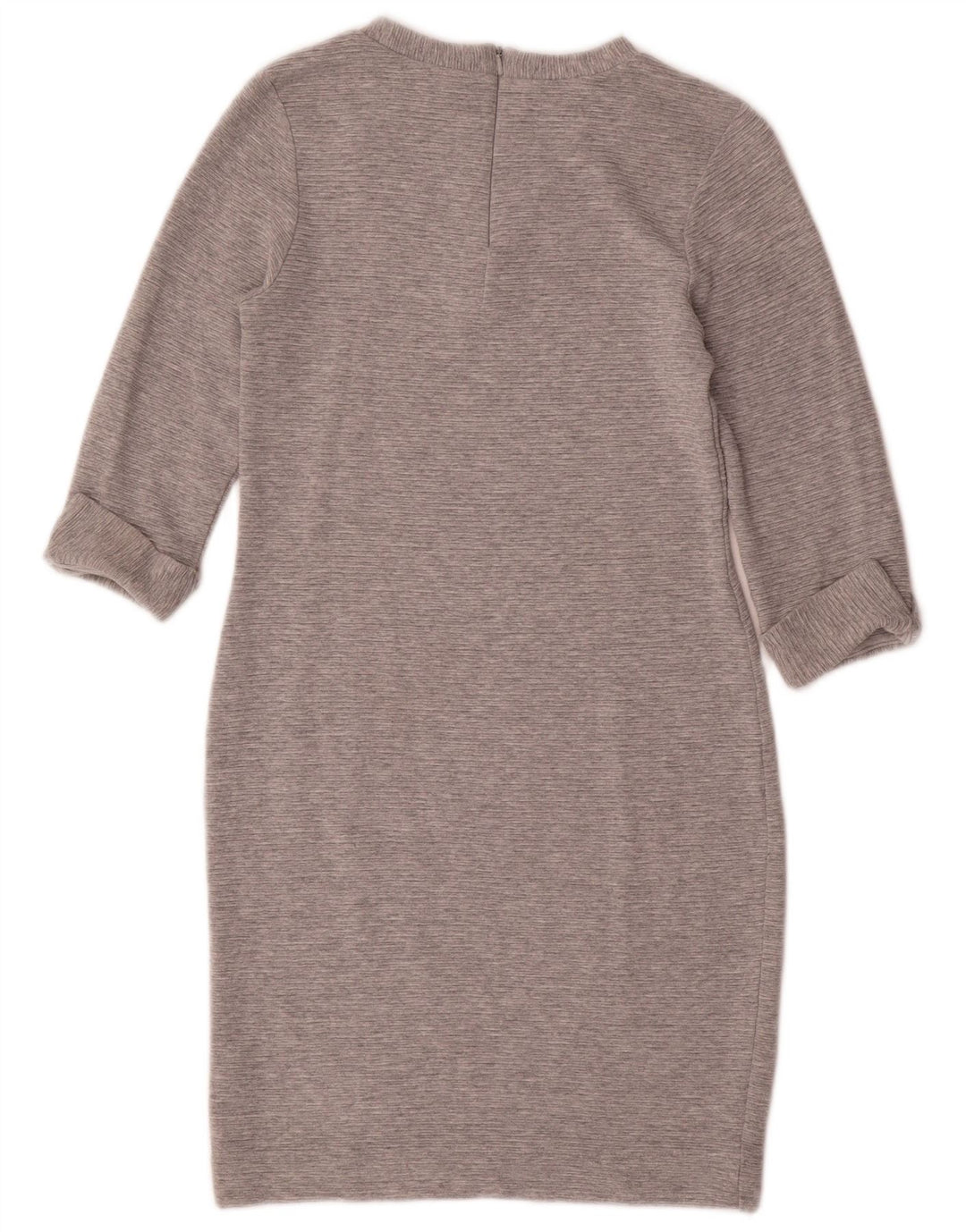 French Connection Womens 3/4 Sleeve Sheath Dress UK 12 Medium Grey Viscose