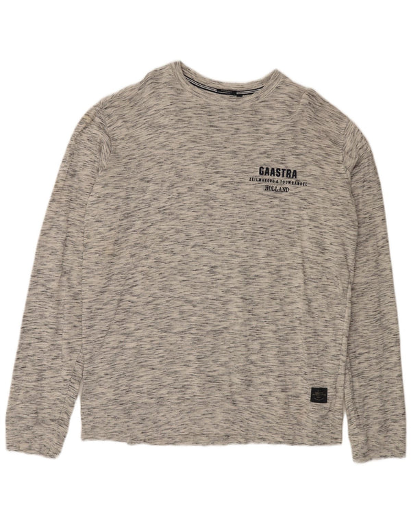 GAASTRA Mens Top Long Sleeve 3XL Grey Flecked Cotton