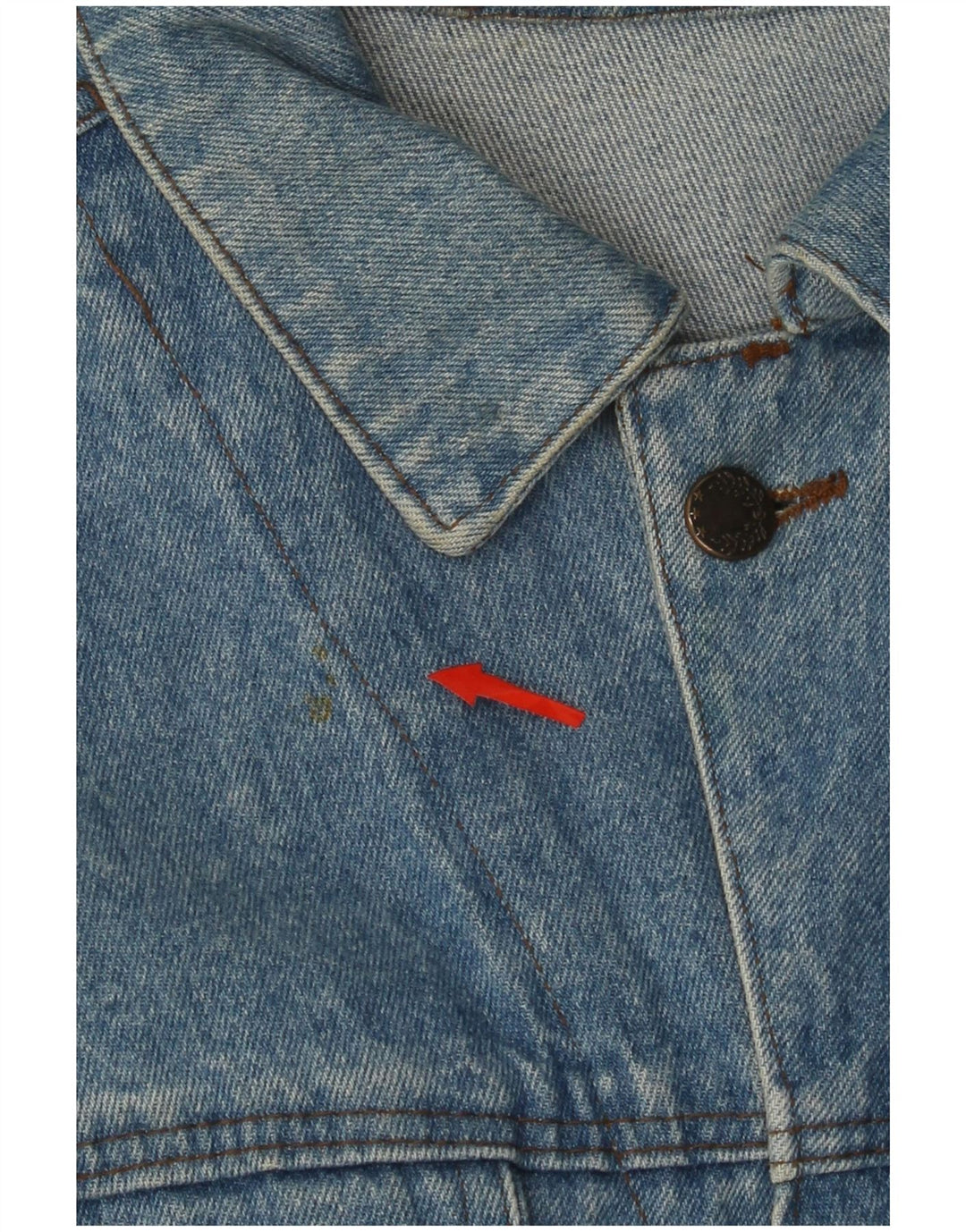 VINTAGE Mens Denim Jacket UK 42 XL Blue