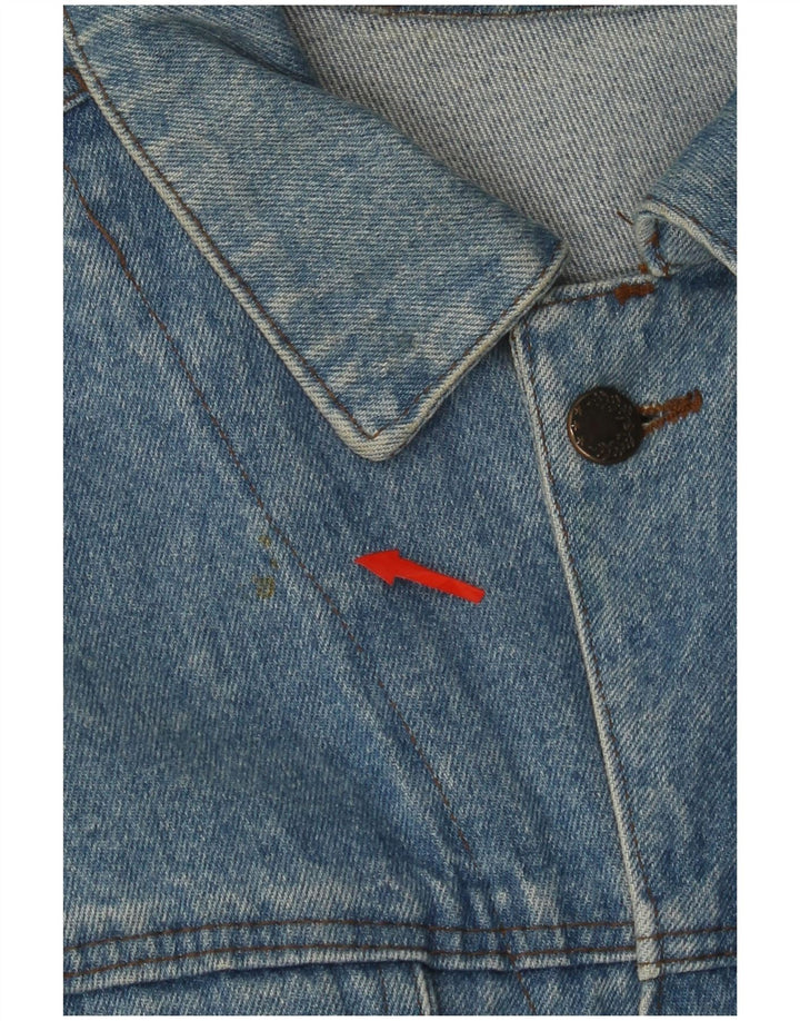 VINTAGE Mens Denim Jacket UK 42 XL Blue