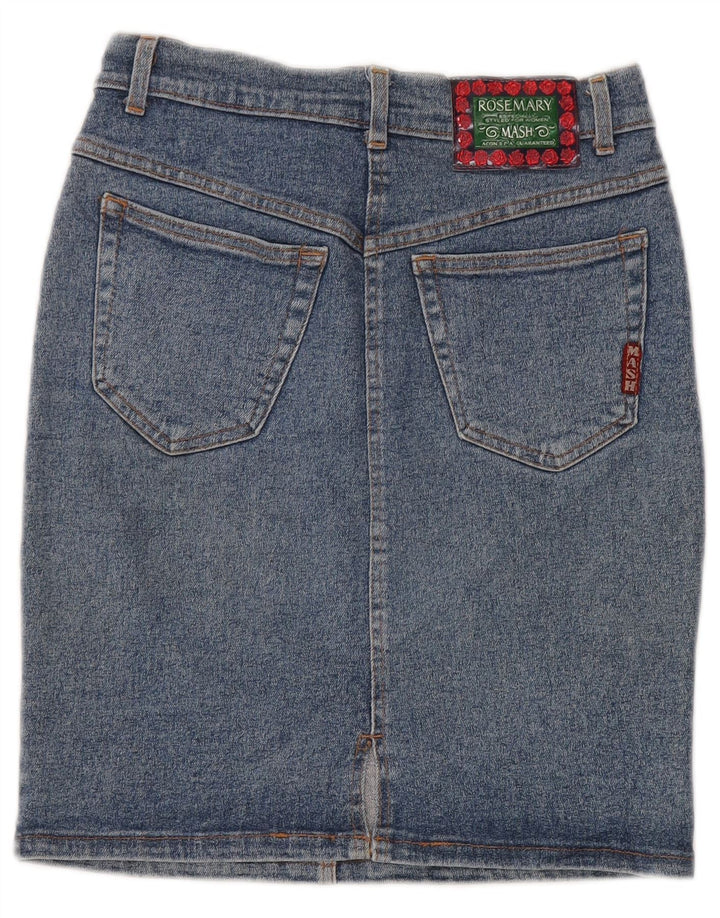 MASH Womens High Waist Denim Skirt IT 46 Large W28 Blue
