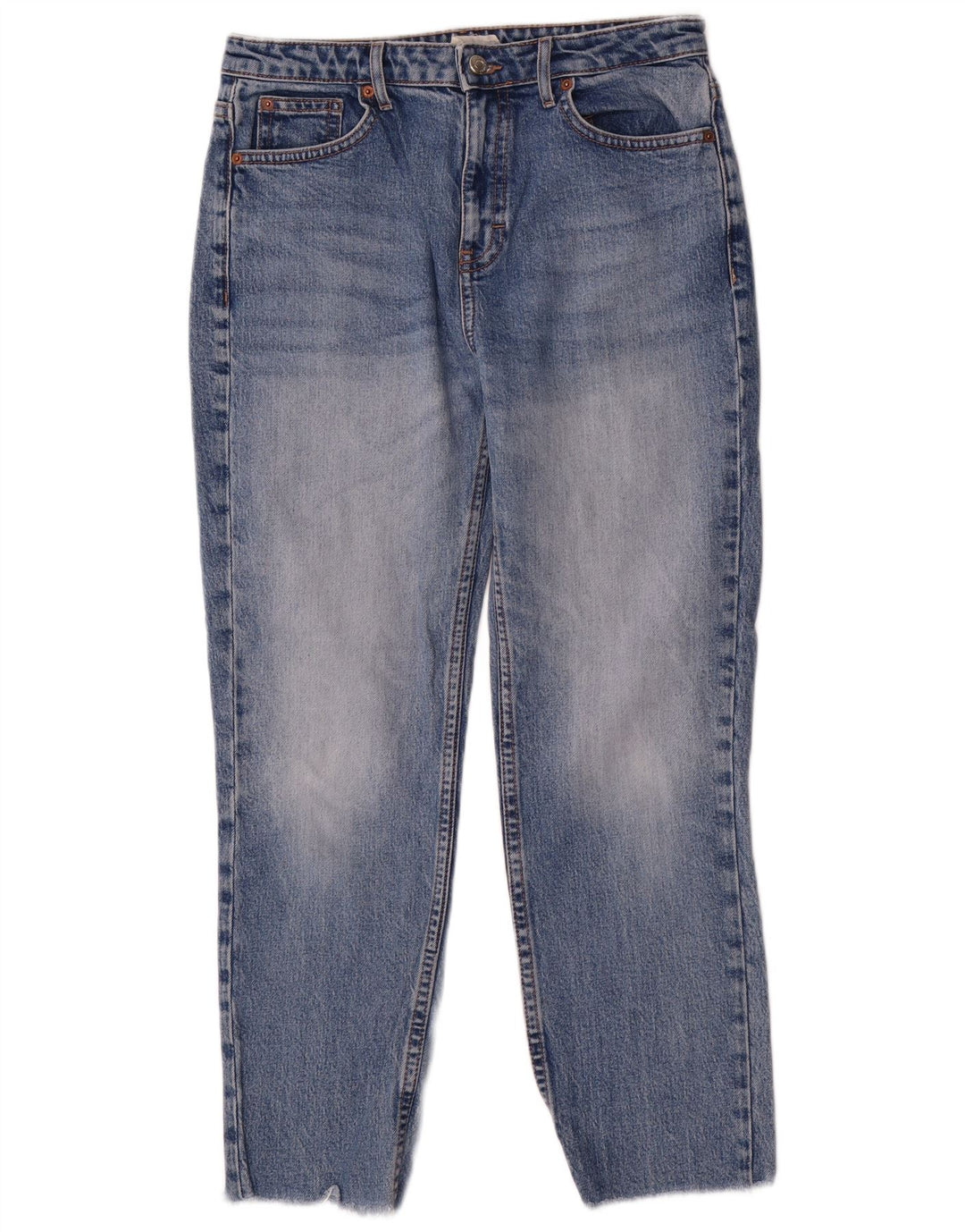 Topshop Womens Straight Jeans W30 L26 Blue Polyester