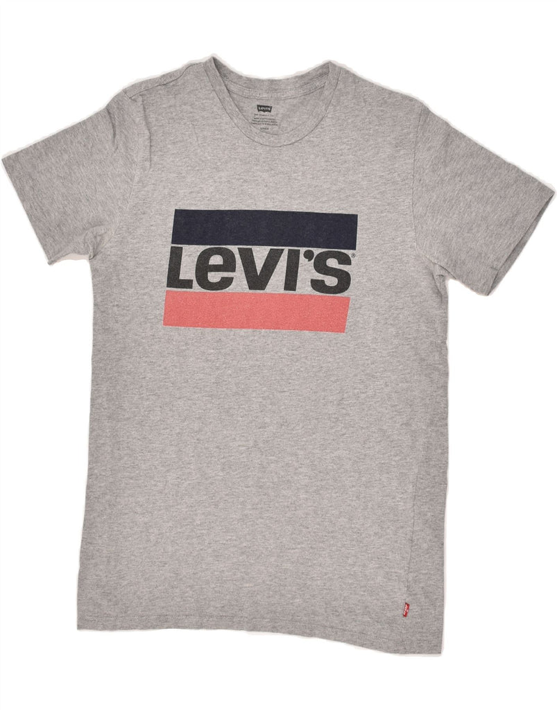 LEVI'S Mens Graphic T-Shirt Top Small Grey Cotton | Vintage Levi's | Thrift | Second-Hand Levi's | Used Clothing | Messina Hembry 