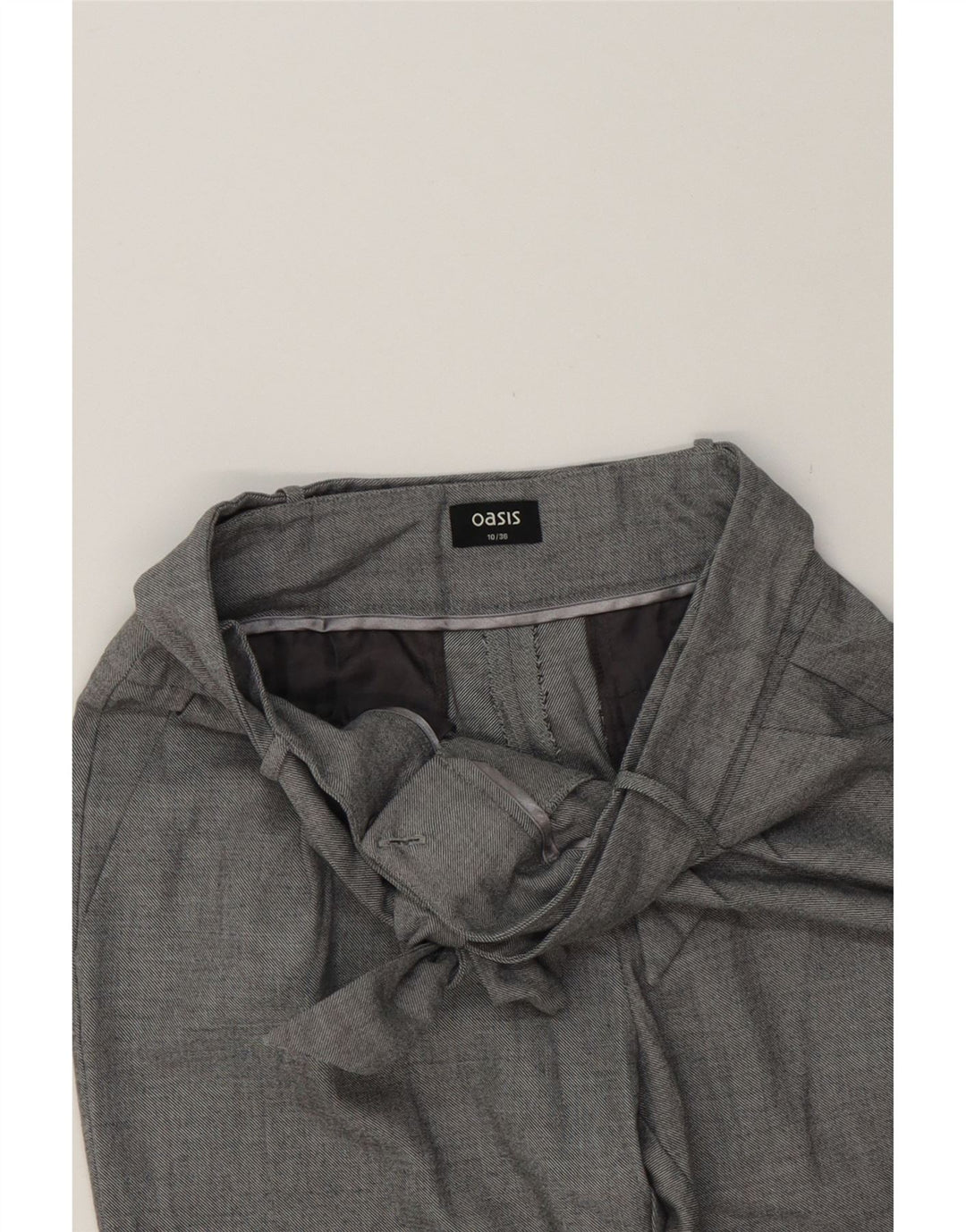 OASIS Womens Slim Casual Trousers US 10 Large W32 L28 Grey Vintage Oasis and Second-Hand Oasis from Messina Hembry 