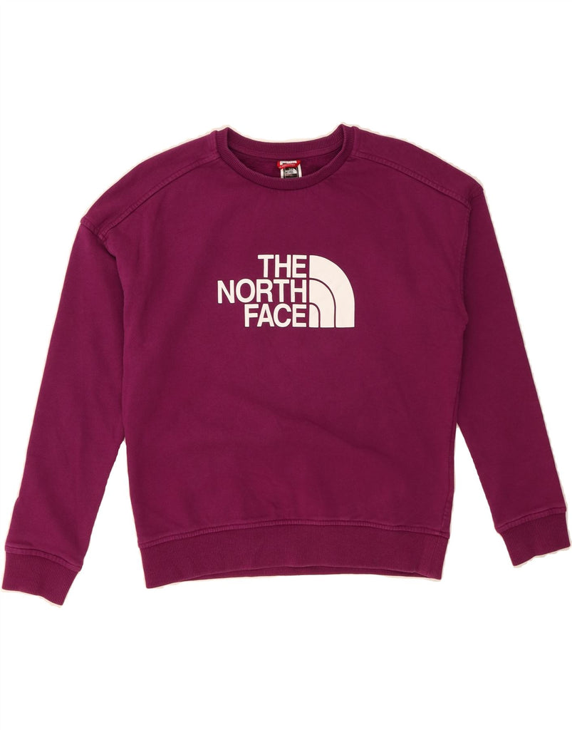 THE NORTH FACE Womens Graphic Sweatshirt Jumper UK 14 Medium Burgundy Vintage The North Face and Second-Hand The North Face from Messina Hembry 