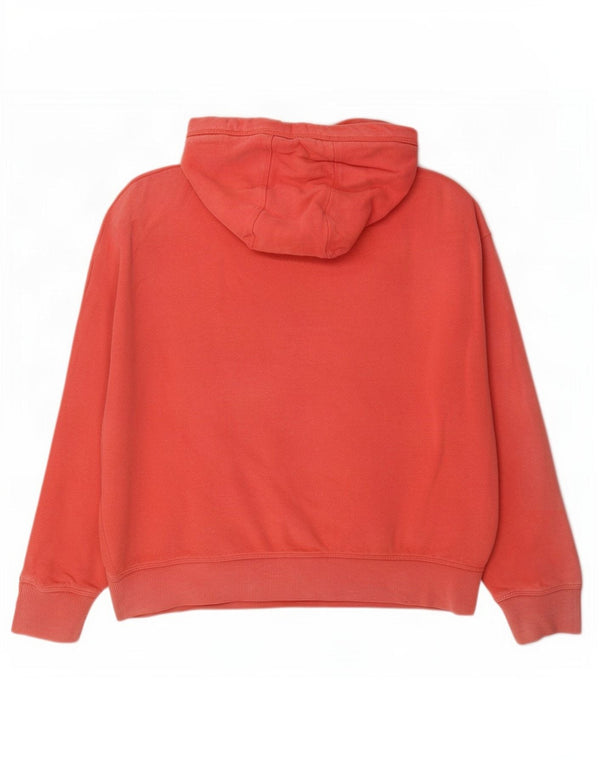 Fat Face Womens Oversized Hoodie Jumper UK 14 Medium Red Cotton