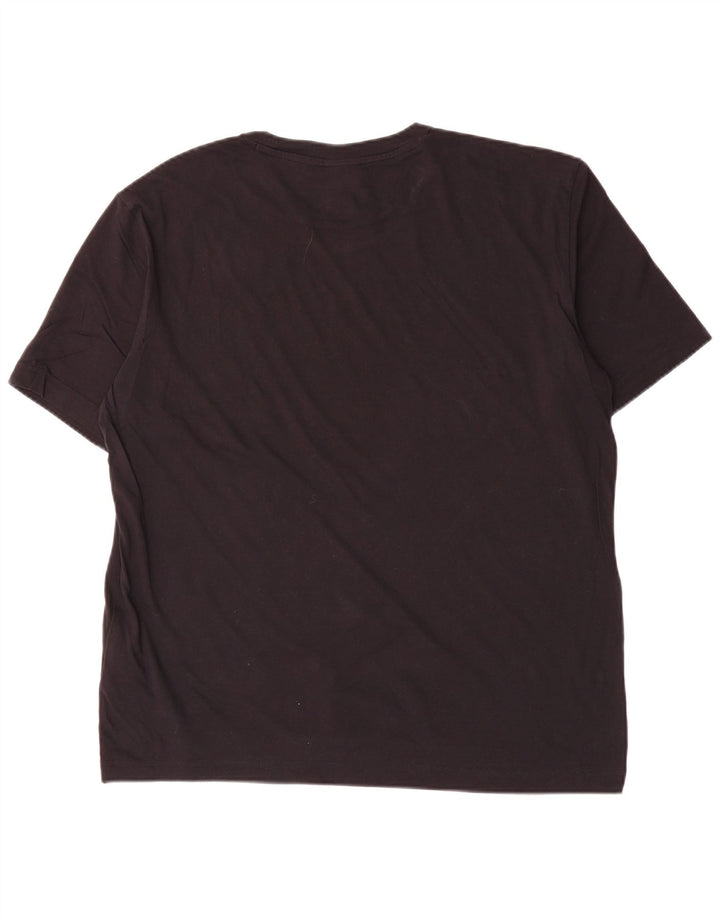 Champion Mens T-Shirt Top Large Black Cotton