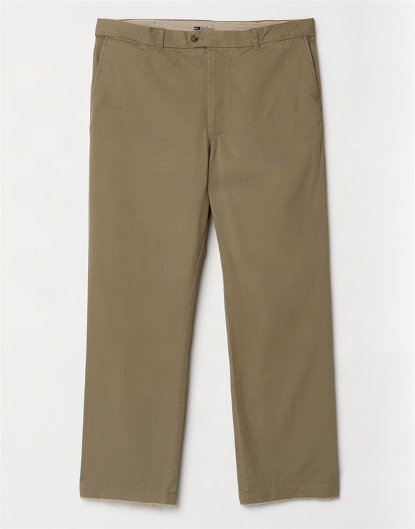 Marks & Spencer Mens Blue Harbour Straight Chino Trousers W42 L29 Khaki