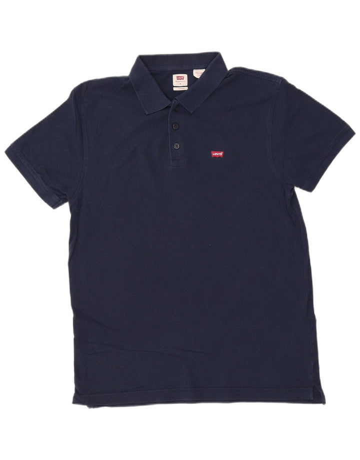 Levi's Mens Standard Polo Shirt Medium Navy Blue Cotton