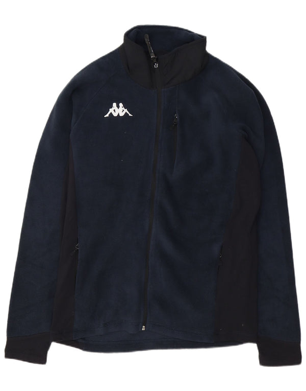 Kappa Mens Fleece Jacket UK 42 XL Navy Blue Colourblock Polyester