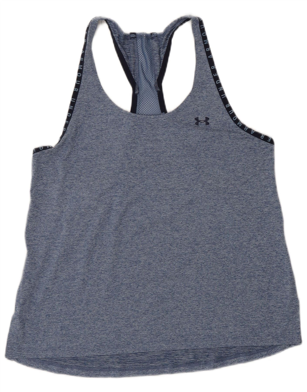 Under Armour Womens Graphic Vest Top UK 10 Small Blue Flecked