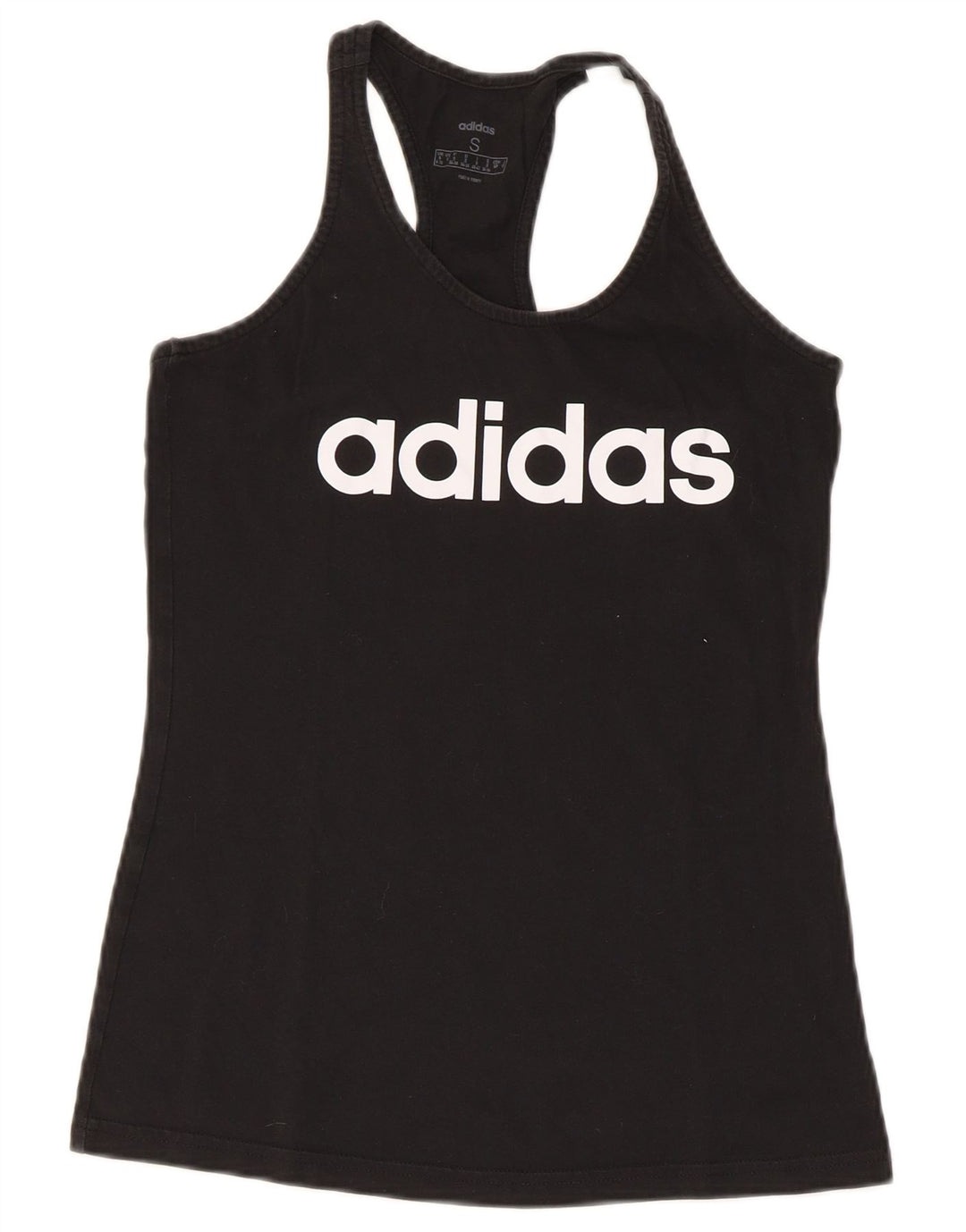 Adidas Womens Graphic Vest Top UK 8/10 Small Black