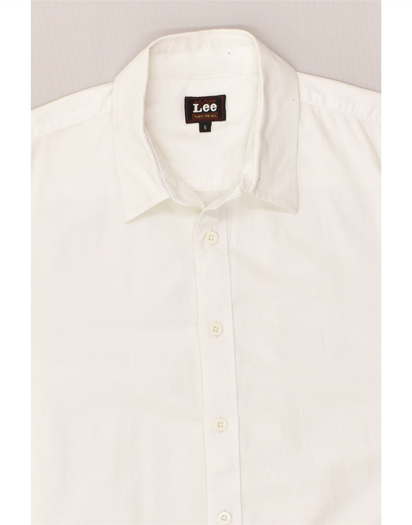 LEE Mens Short Sleeve Shirt Small White Cotton | Vintage Lee | Thrift | Second-Hand Lee | Used Clothing | Messina Hembry 