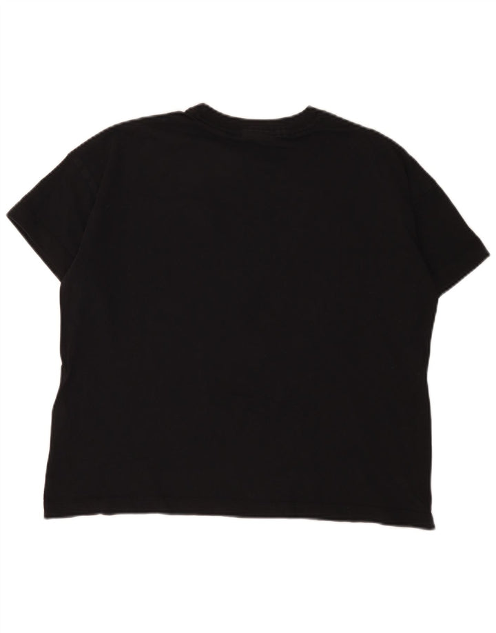 Champion Womens Oversized T-Shirt Top UK 10 Small Black Cotton